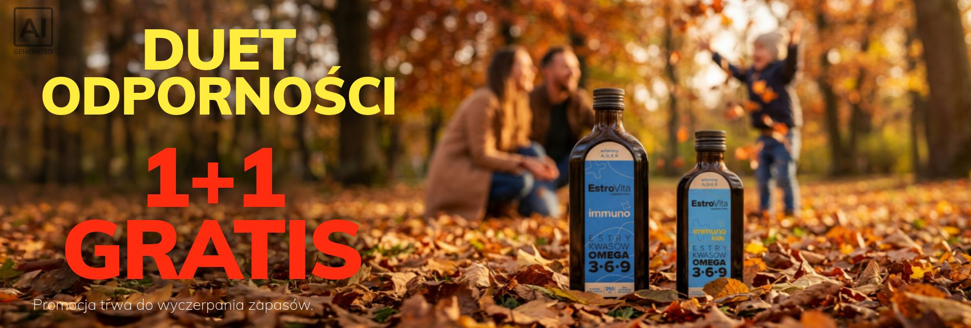 Promocja 1+1 gratis na EstroVita Immuno i EstroVita immuno kids