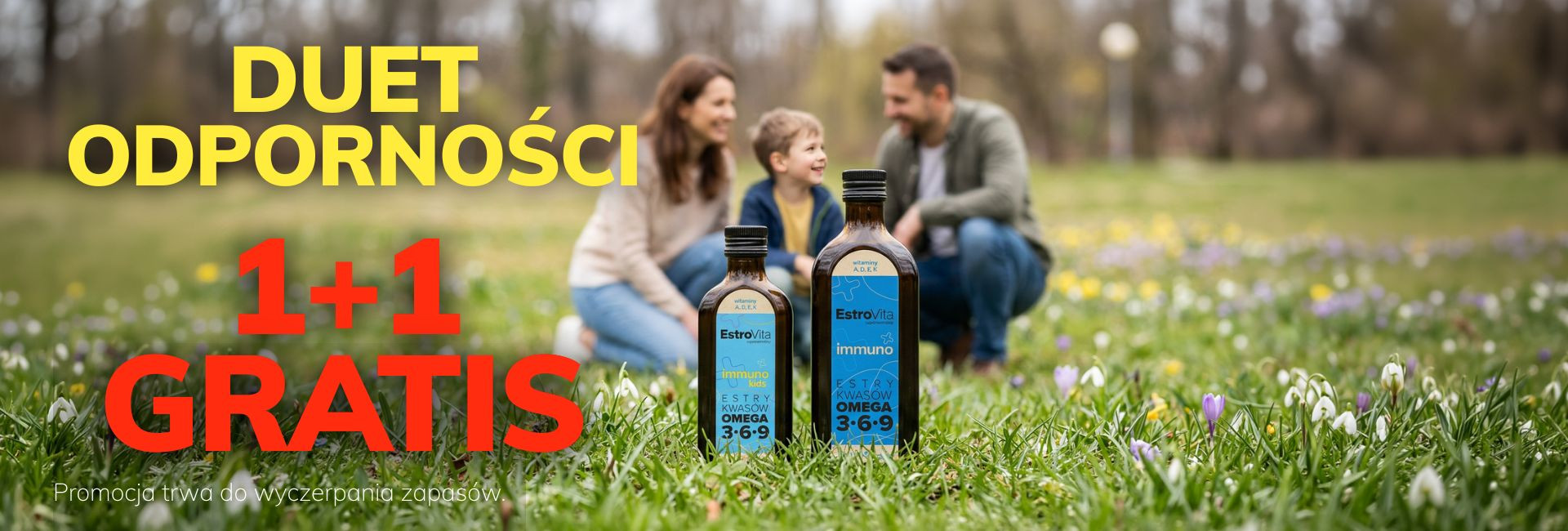 Promocja 1+1 gratis na EstroVita Immuno i EstroVita immuno kids